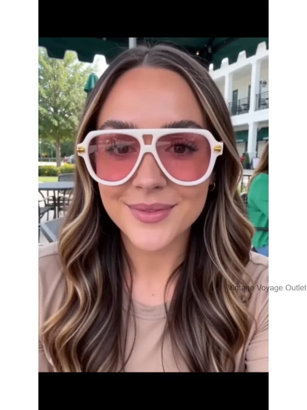 Retro Double Bridge Pilot Sunglasses UV400 Gradient Lens Punk Shades